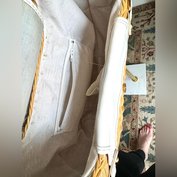 Sun n Sand Vintage Wicker Basket Satchel Bag - Picture 13 of 15